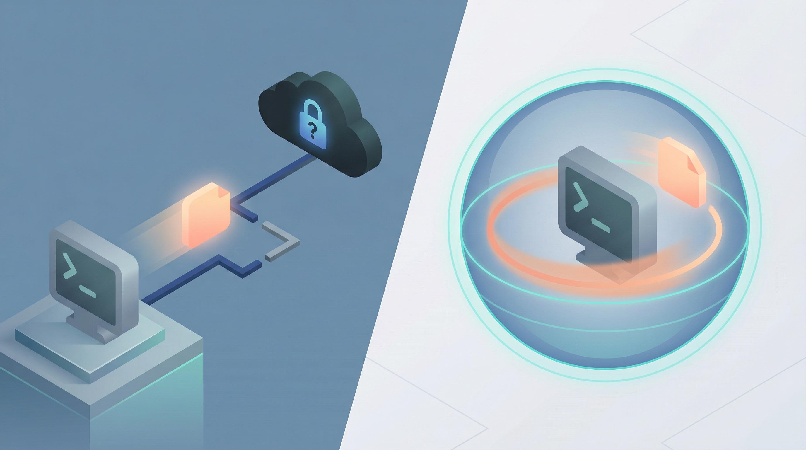 Cloud vs Local File Conversion Security Illustration